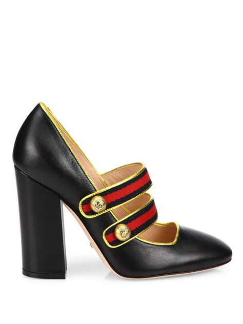 gucci leather platform mary jane pumps|gucci mary jane pumps.